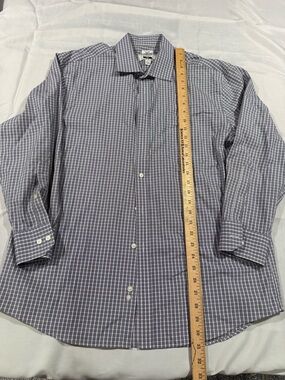 Joseph Abboud Men's Gray Check Button-Up Dress Shirt